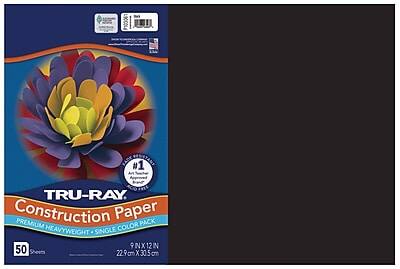 TRU-RAY  
Construction Paper  
PREMIUM HEAVYWEIGHT SINGLE COLOR PACK  
9" X 12"  
50 Sheets  
22.9 cm X 30.5 cm  
#1  
Super  
#1 Art Teacher Approved Brand