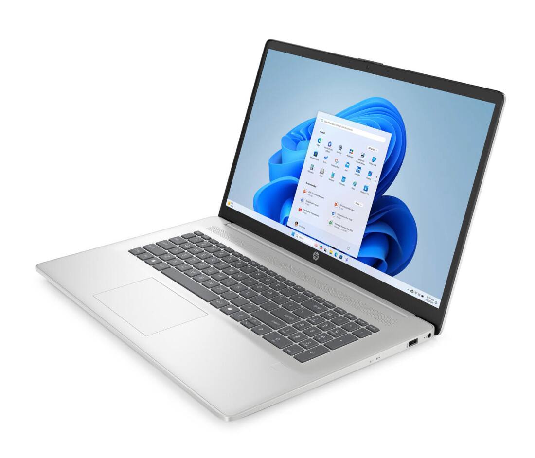 Alt View 2. HP - HP 17 AI Powered Laptop 17.3" Touchscreen Display (Ultra 7-255U, 64GB DDR5, 2TB SSD, Backlit KB, WiFi 6, Win 11 Pro) - Natural Silver.