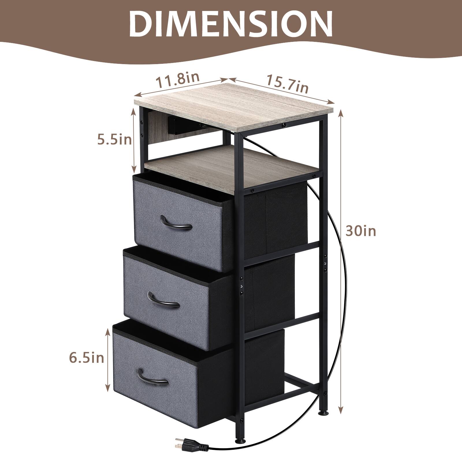 DIMENSION 11.8in x 15.7in x 5.5in x 30in x 6.5in