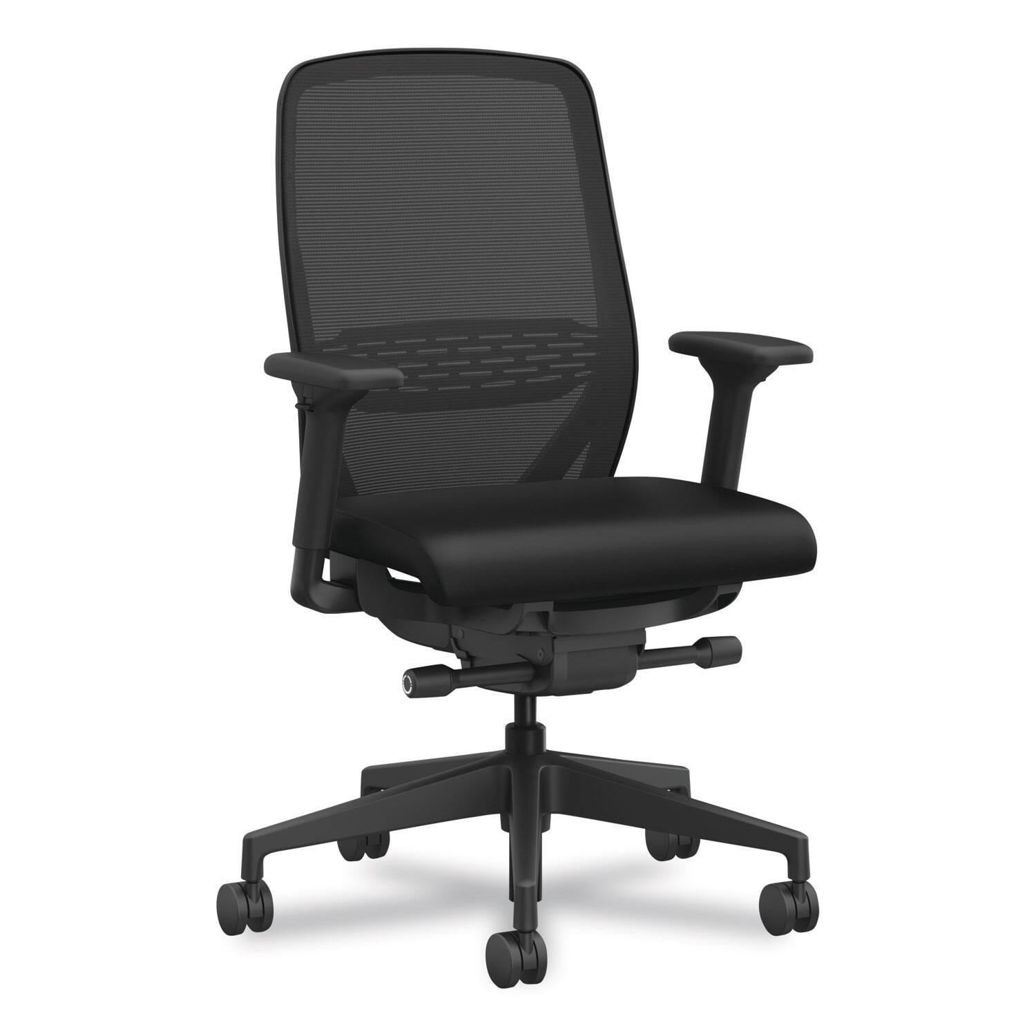 Front. Our Brands - REMOVE - Nucleus Series Recharge Task Chair, Supports Up to 300 lb, 16.63 to 21.13 Seat Height, Black - Black.