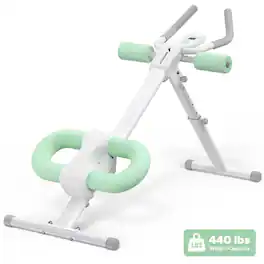 MERACH - New Adjustable Ab Trainer Foldable Machine for Abs Workout at Home Gym - Green