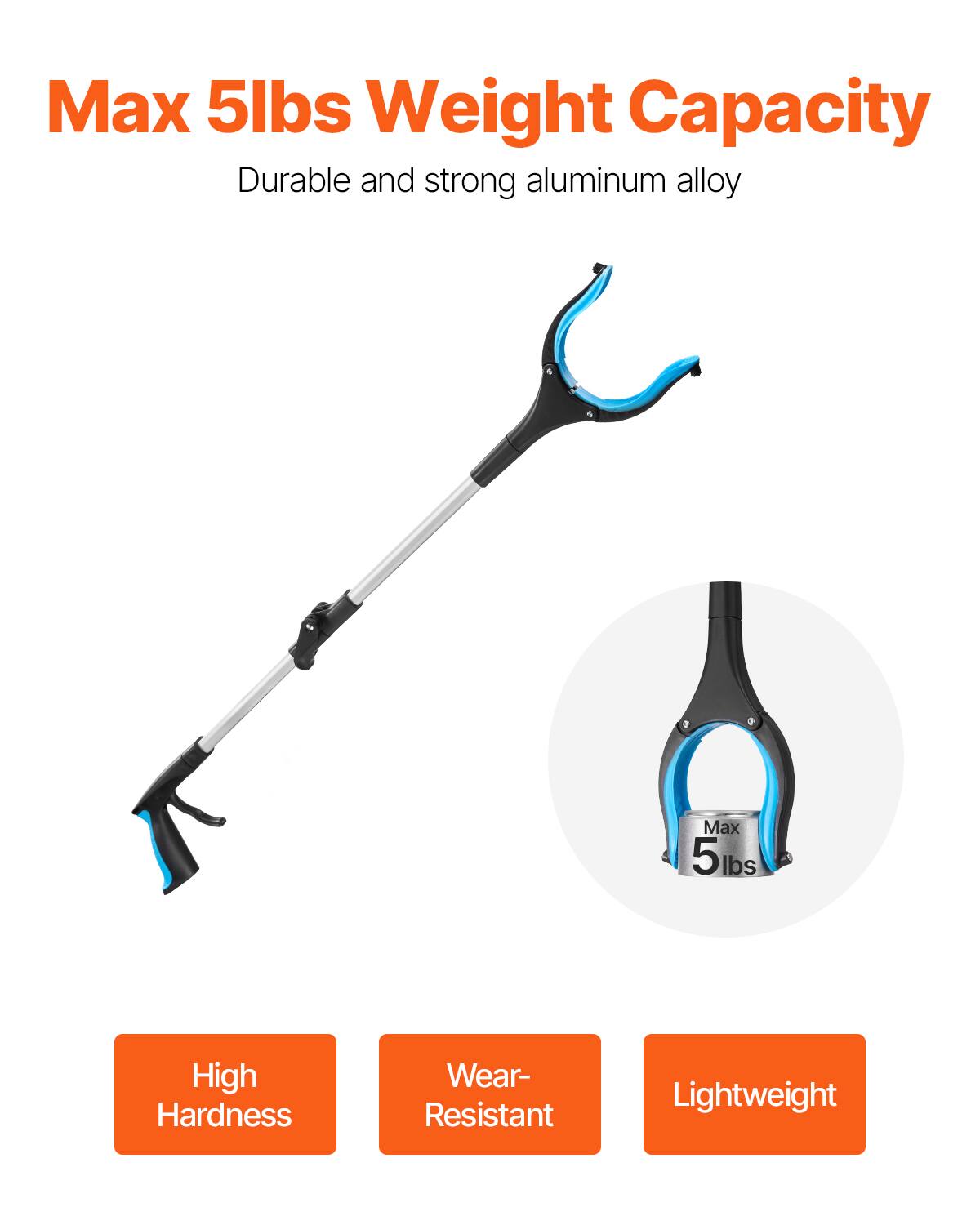 Max 5lbs Weight Capacity  
Durable and strong aluminum alloy  

High Hardness  
Wear-Resistant  
Lightweight