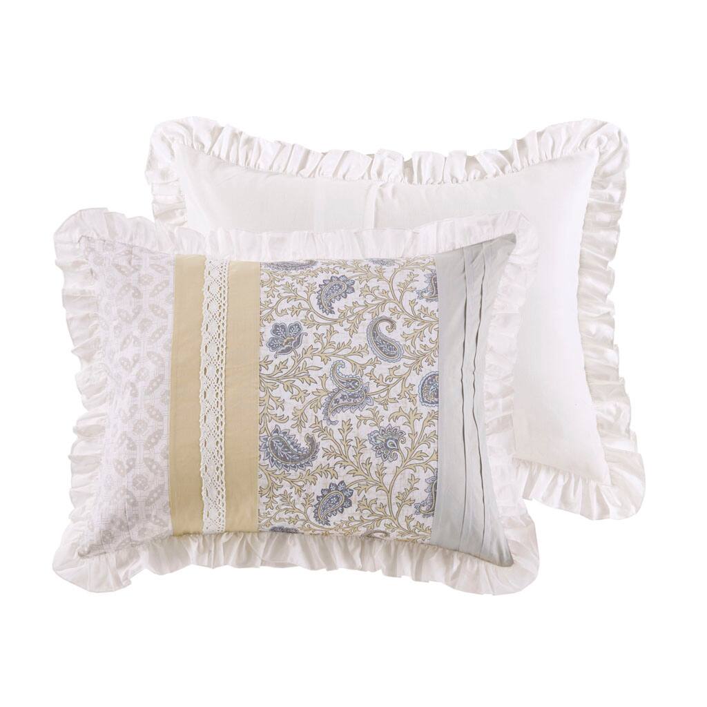 Alt View 3. Gracie Mills - Gracie Mills Singleton 9-Piece Cotton Percale Comforter Set with Paisley Print - Yellow.