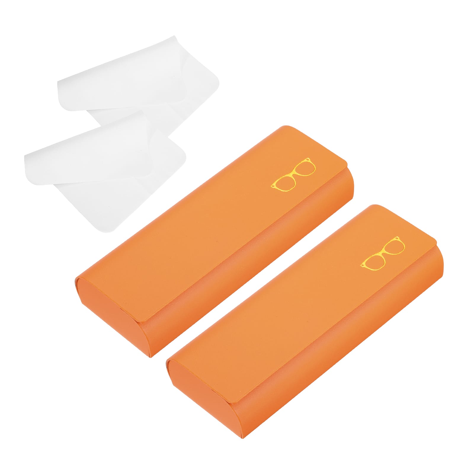 Unique Bargains - 2pcs Hard Shell Eyeglasses Case Leather with Cloth Lightweight PU for Sunglasses - Orange price history on PriceWatchPro