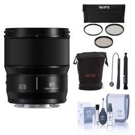Bundle - Panasonic - Lumix S 85mm f/1.8 Lens for L Mount with 67mm Filter Kit, Pouch