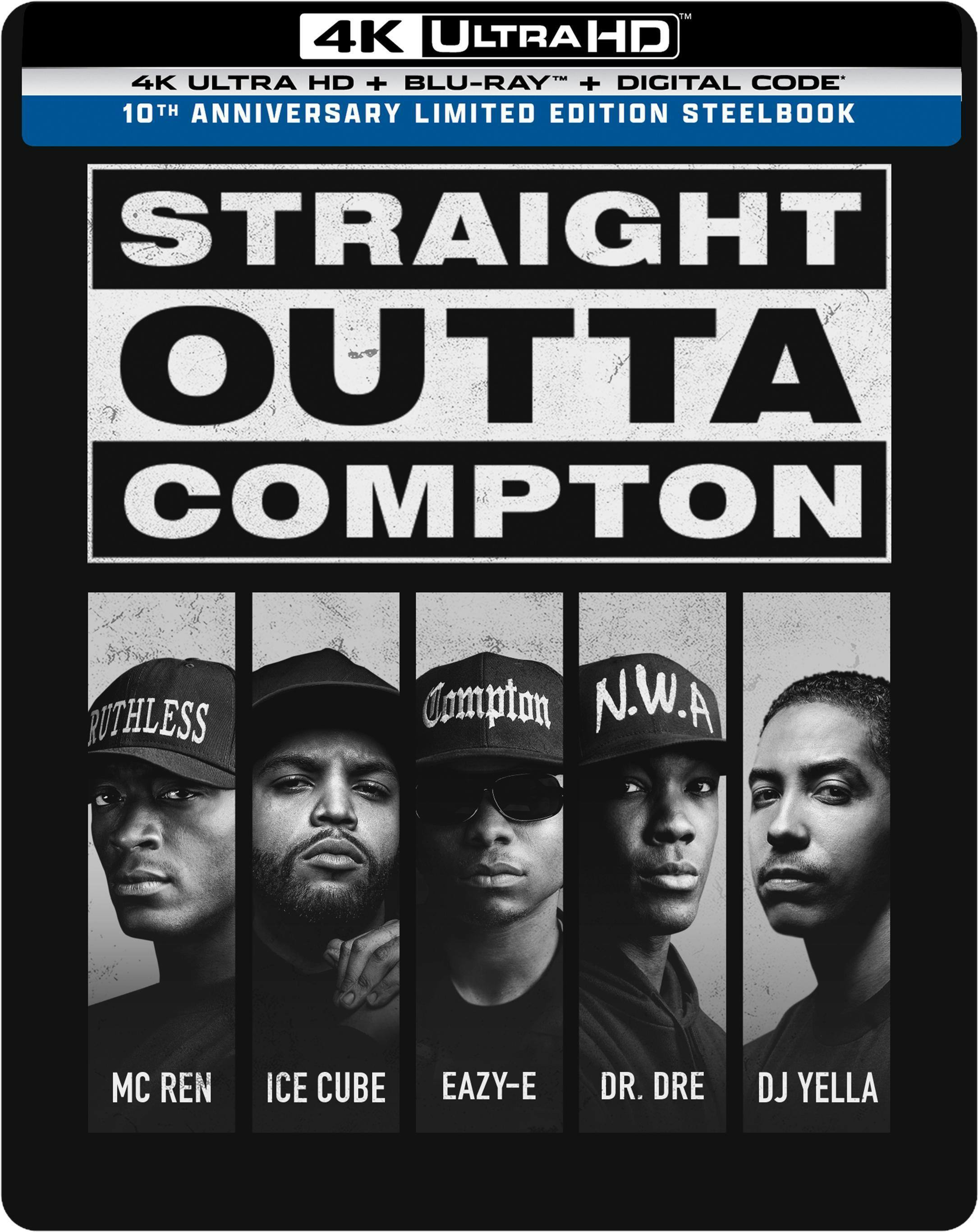 Angle. Straight Outta Compton (10th Anniversary Edition) (Steelbook)   - 4K Blu-Ray.