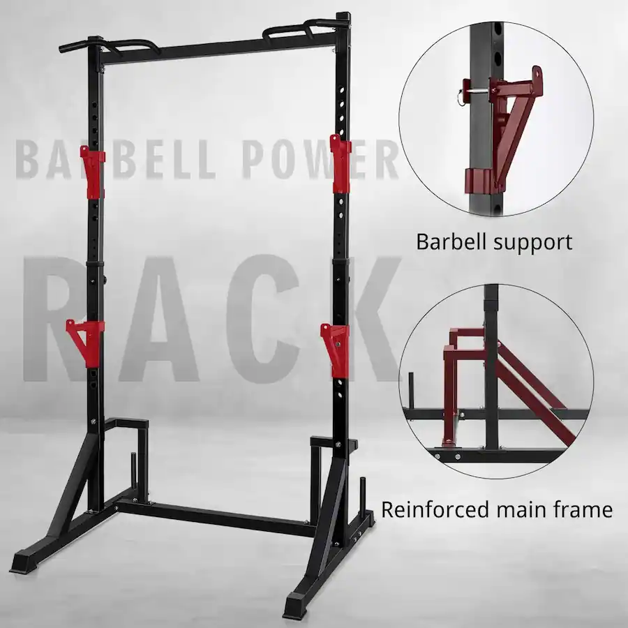 Power Rack Height Adapter KERDOM Height Adjustable Power Rack with Pull up Bar Muscles Trainer ...