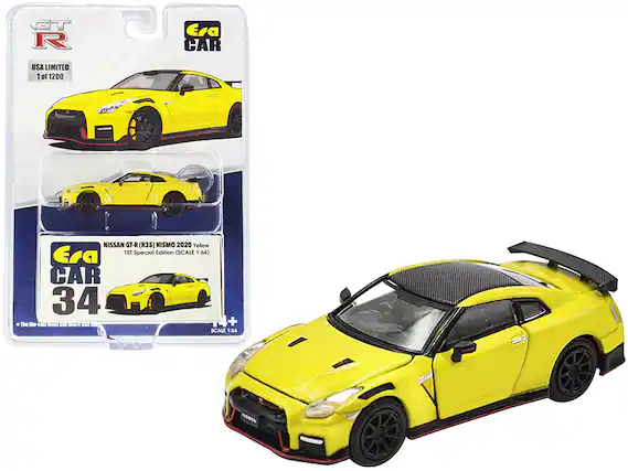 GT-R Era Car USA Limited 1 of 1200
NISSAN GT-R (R35) NISMO 2020 Yellow 1st Special Edition (SCALE 1:64)
Era Car 34
The die-cast model and don't call