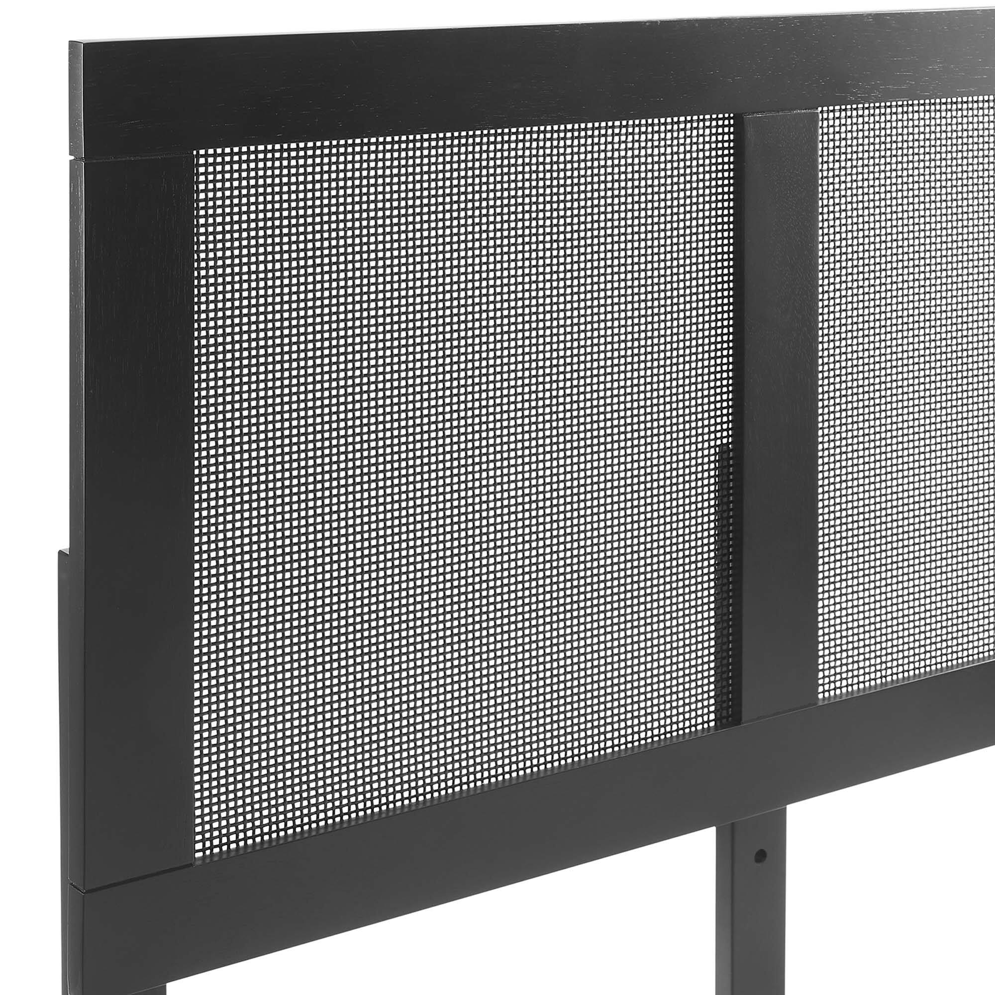 Alt View 8. Modway - Sirocco Rattan and Wood Full Platform Bed - Black.