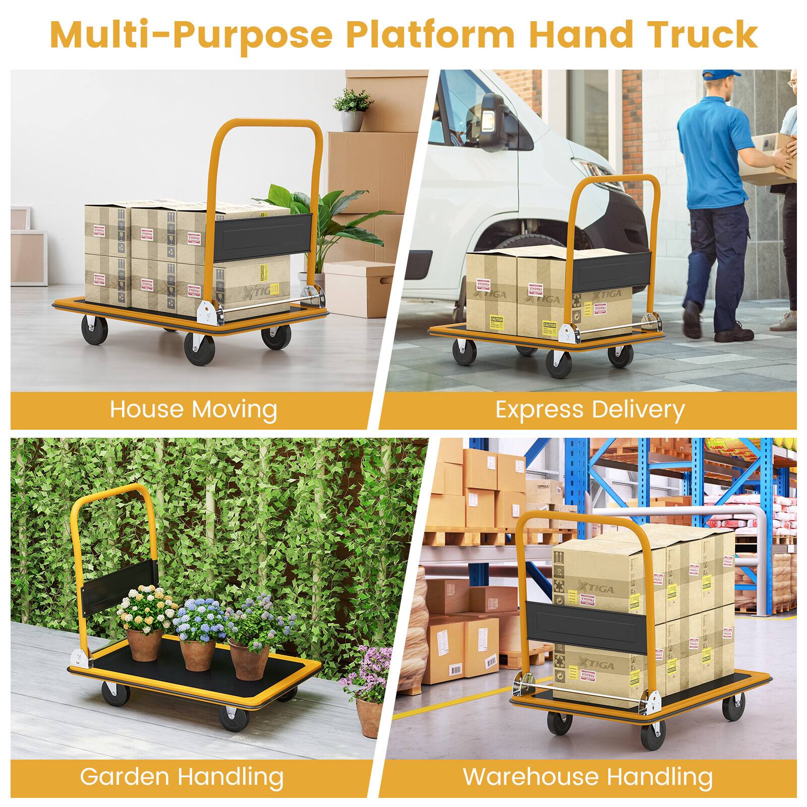 Multi-Purpose Platform Hand Truck

- House Moving
- Express Delivery
- Garden Handling
- Warehouse Handling