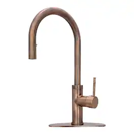 Solid Brass Single Handle Kitchen Faucet with Pull Down Sprayer