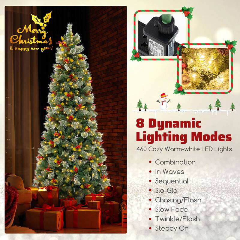 Merry Christmas & Happy new year!

8 Dynamic Lighting Modes
460 Cozy Warm-white LED Lights

- Combination
- In Waves
- Sequential
- Slo-Glo
- Chasing/Flash
- Slow Fade
- Twinkle/Flash
- Steady On