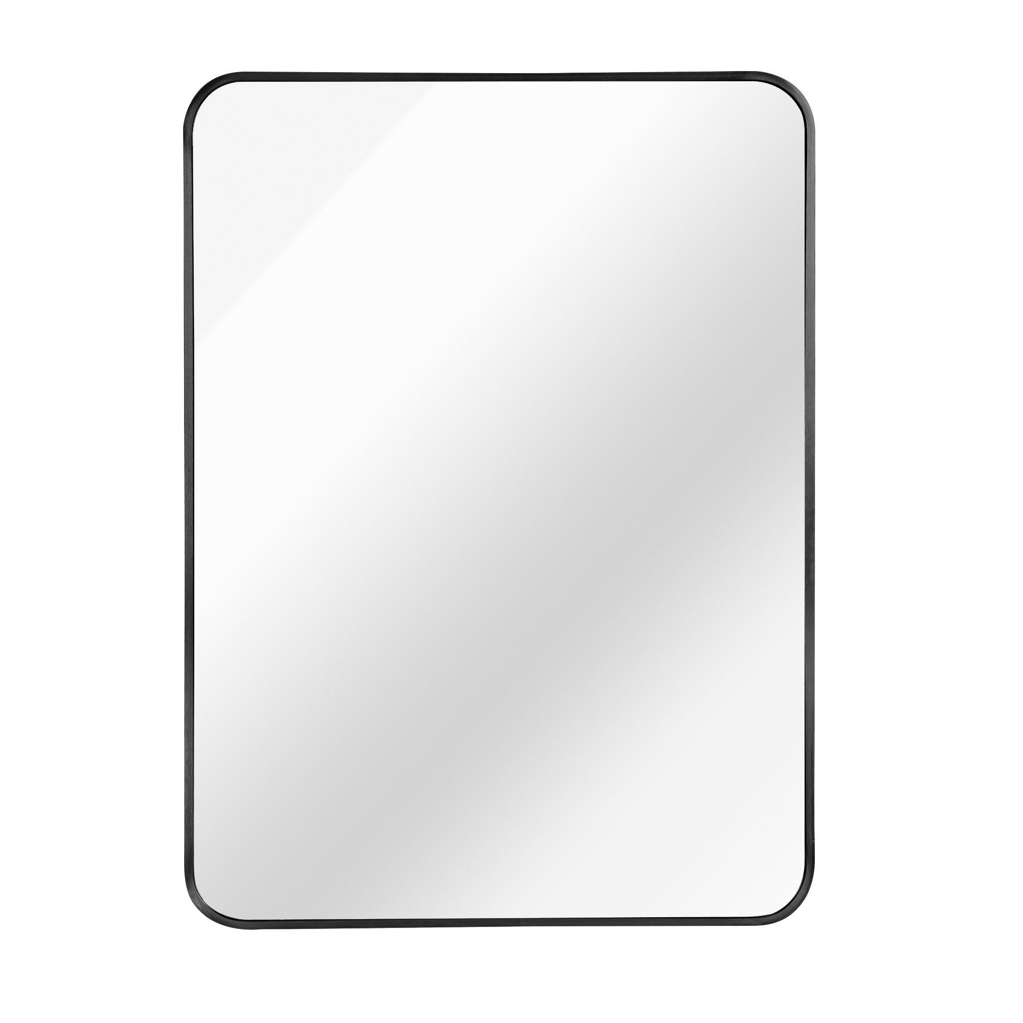 Alt View 2. BreeBe - 22x30 Inch Black Metal Framed Rectangular Bathrrom Mirror for Wall. - Black.