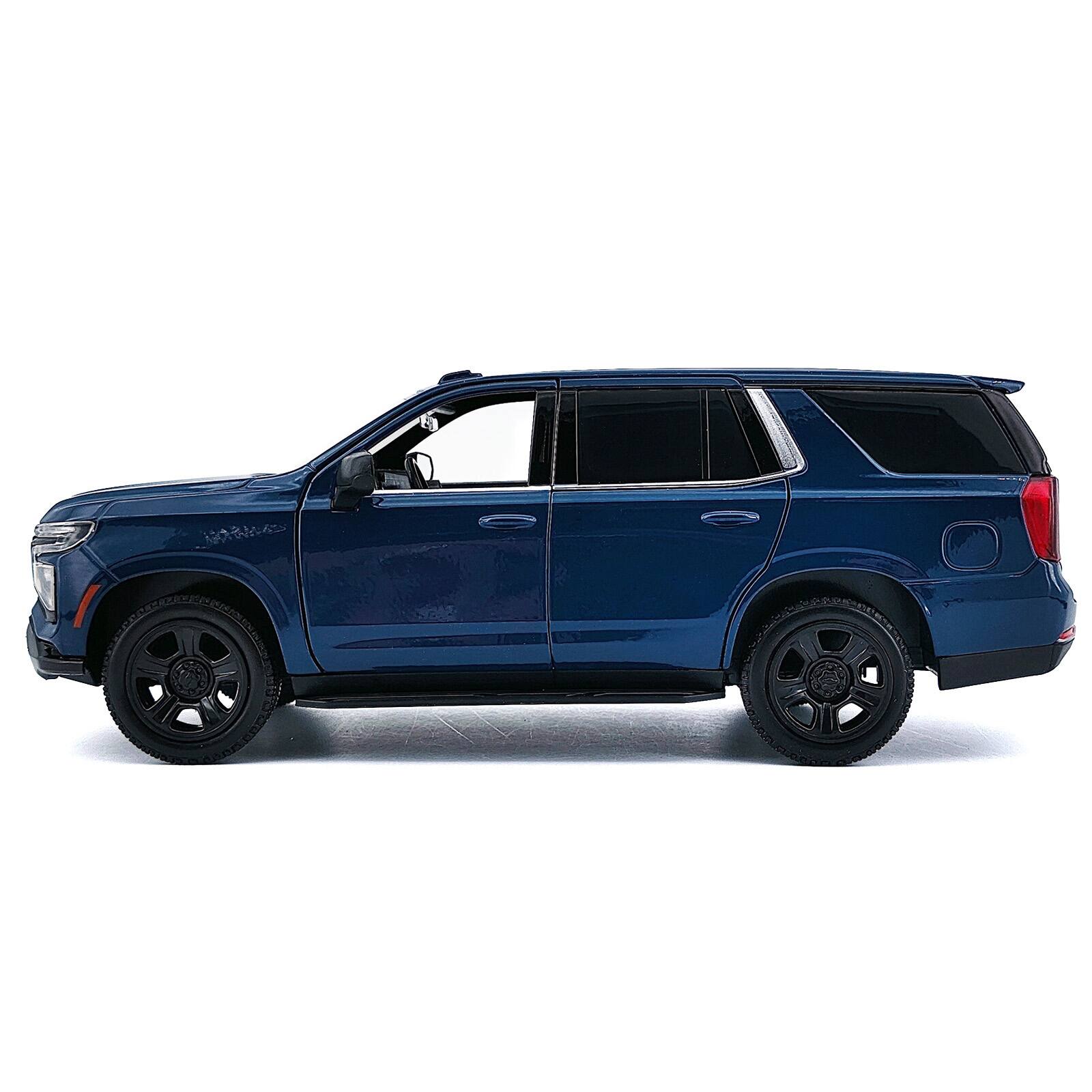 Alt View 2. Motormax - 2025 Chevrolet Tahoe PPV Dark Blue "Custom Builder's Kit" Series 1/24 Diecast Model Car by Motormax.