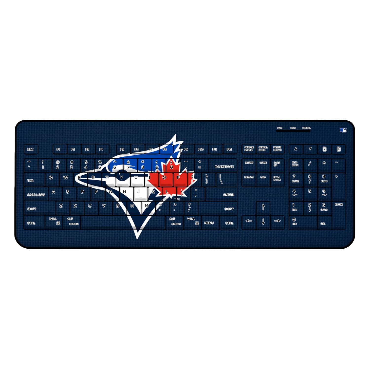Keyscaper - Toronto Blue Jays Team Logo Wireless Keyboard - Multicolor