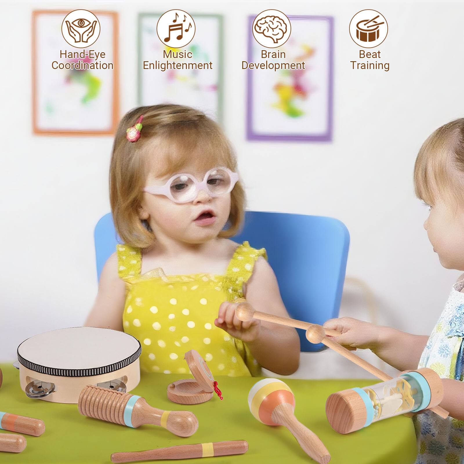 Hand-Eye Coordination  
Music Enlightenment  
Brain Development  
Beat Training