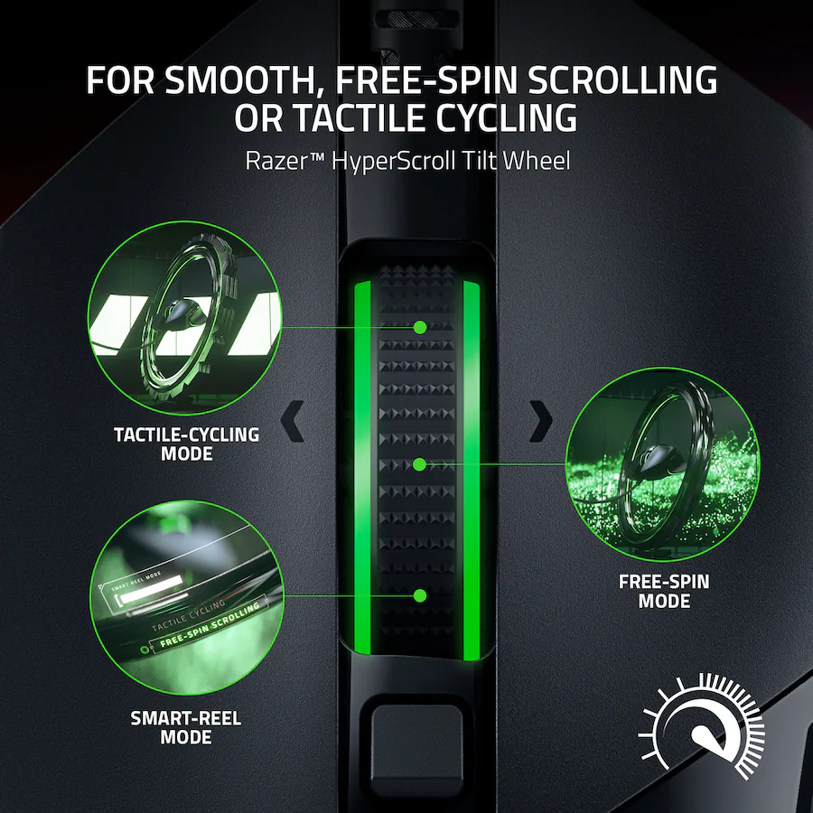 Three Circle Razer Razer Basilisk V3 Optical Gaming Mouse with Chroma RBG Lighting Wired ...
