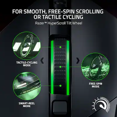 Razer - Basilisk V3 Wired Optical Gaming Mouse with Chroma RBG Lighting - Black