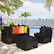 Alt View 1. Costway - 4PCS Patio Rattan Furniture Set Sofa Ottoman Cushion Garden Deck - Black.