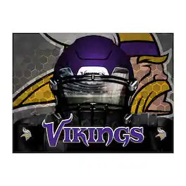 Sporticulture - Minnesota Vikings 18" x 24" 3D Facemask Puzzle - Multicolor