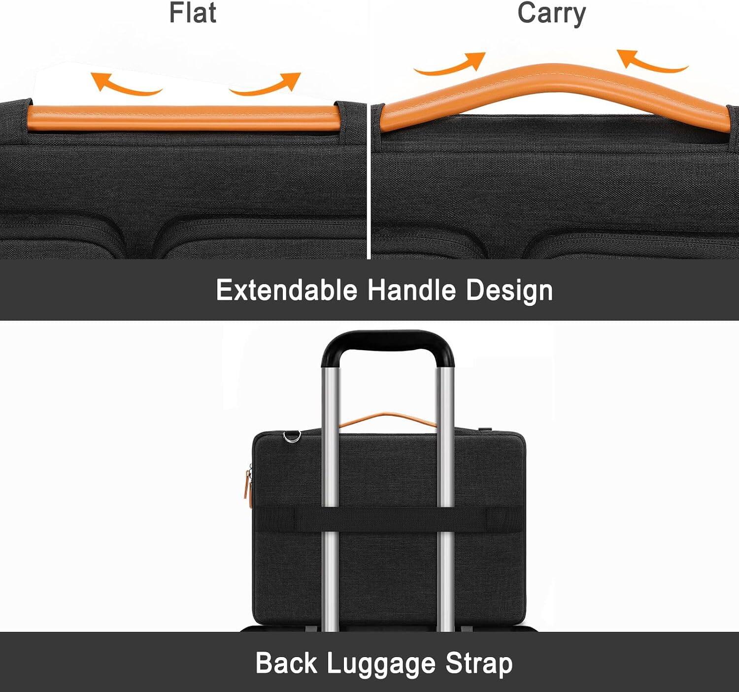 Flat Carry Extendable Handle Design Back Luggage Strap