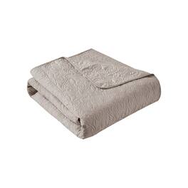 Gracie Mills - Sandy Classic Stitch Oversized Quilted Throw Blanket - Khaki