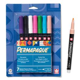 Sakura - Permapaque Paint Markers, Assorted Bright, 1.0 mm, 7 Pack
