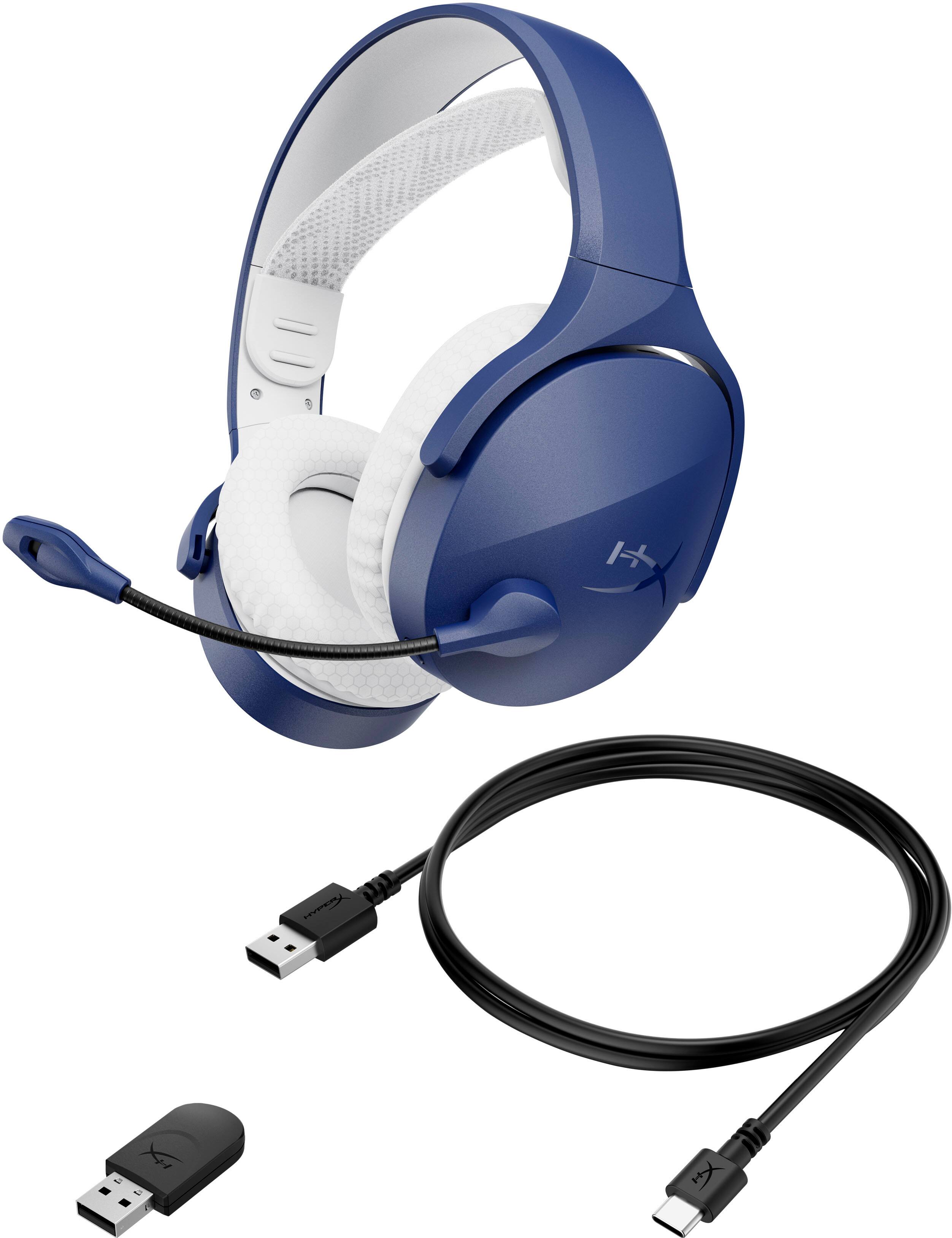 Alt View 8. HyperX - Cloud Jet Dual Wireless Gaming Headset for PC, Mac, PS5, PS4, and Mobile - Jet Blue.