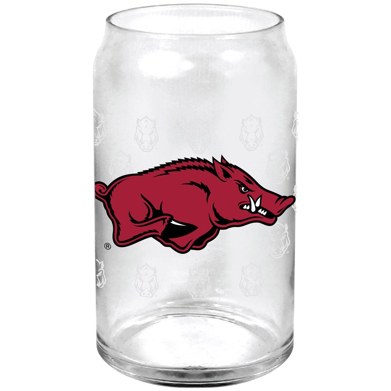 Alt View 1. Indigo Falls - Arkansas Razorbacks 16oz. Dad Can Glass - Multicolor.