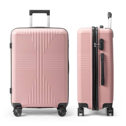Alt View 8. Winado - 24" Hardshell Carry On Luggage with Spinner Wheels Lightweight PP Hardside Small Suitcase with Built-in Lock - Pink.