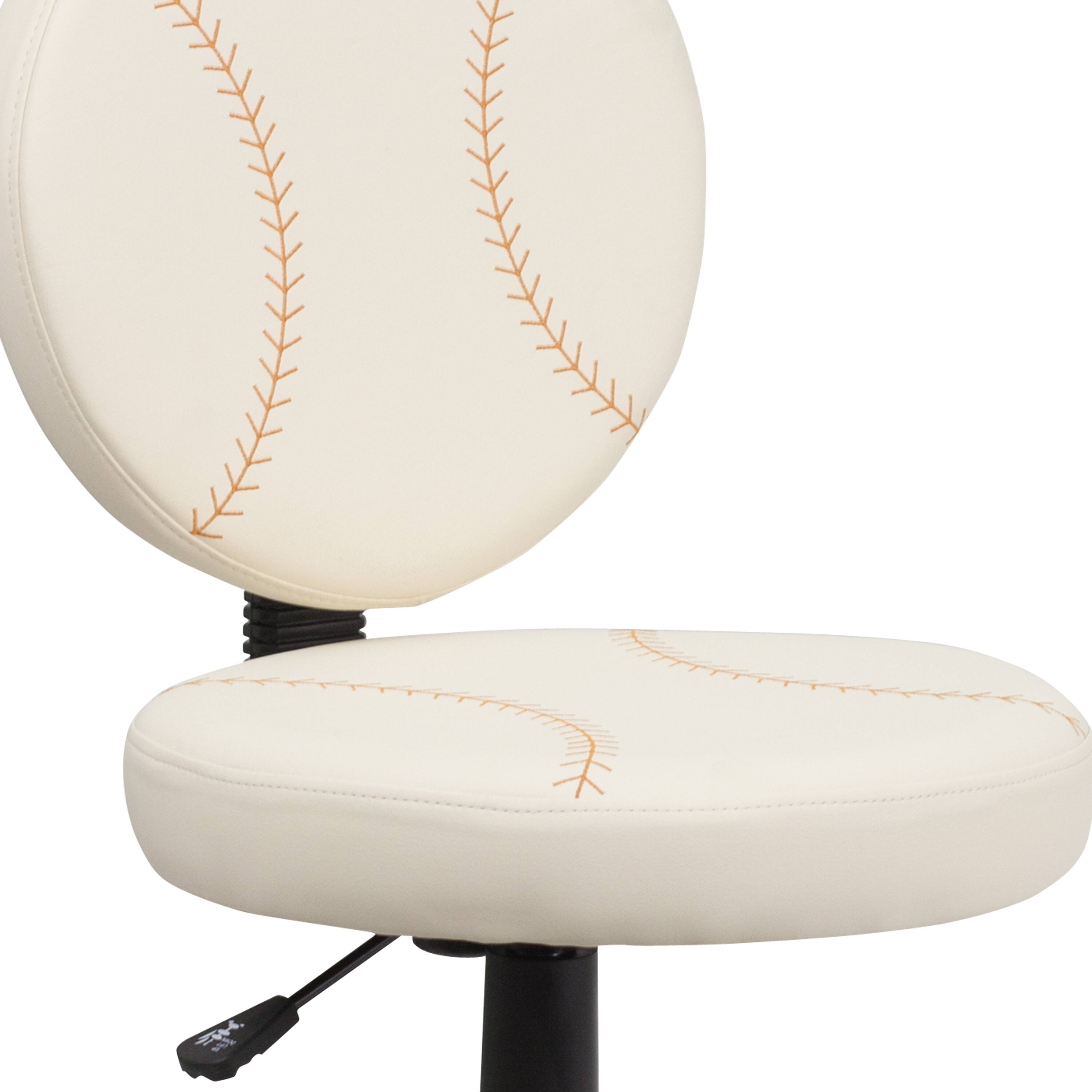 Alt View 9. Emma + Oliver - Sports Swivel Task Office Chair - Brown and Cream.