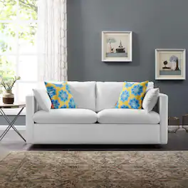 Activate Upholstered Fabric Sofa by Modway - White