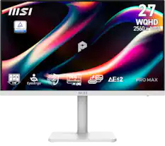 MSI - TÜV Rheinland CERTIFIED
27 WQHD 2560 x 1440
- IPS 178°
+ EyesErgo+
144Hz Game Ready
65w ΔE<2
PRO MAX