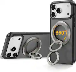 Syncwire - Magnetic Phone Ring Holder, for MagSafe Phone Grip Stand Kickstand, 360° Rotation, Double-Sided Magnet - Titanium