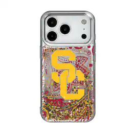 Keyscaper - NCAA - USC Trojans iPhone Glitter Paisley Design Case - 13 - Multicolor