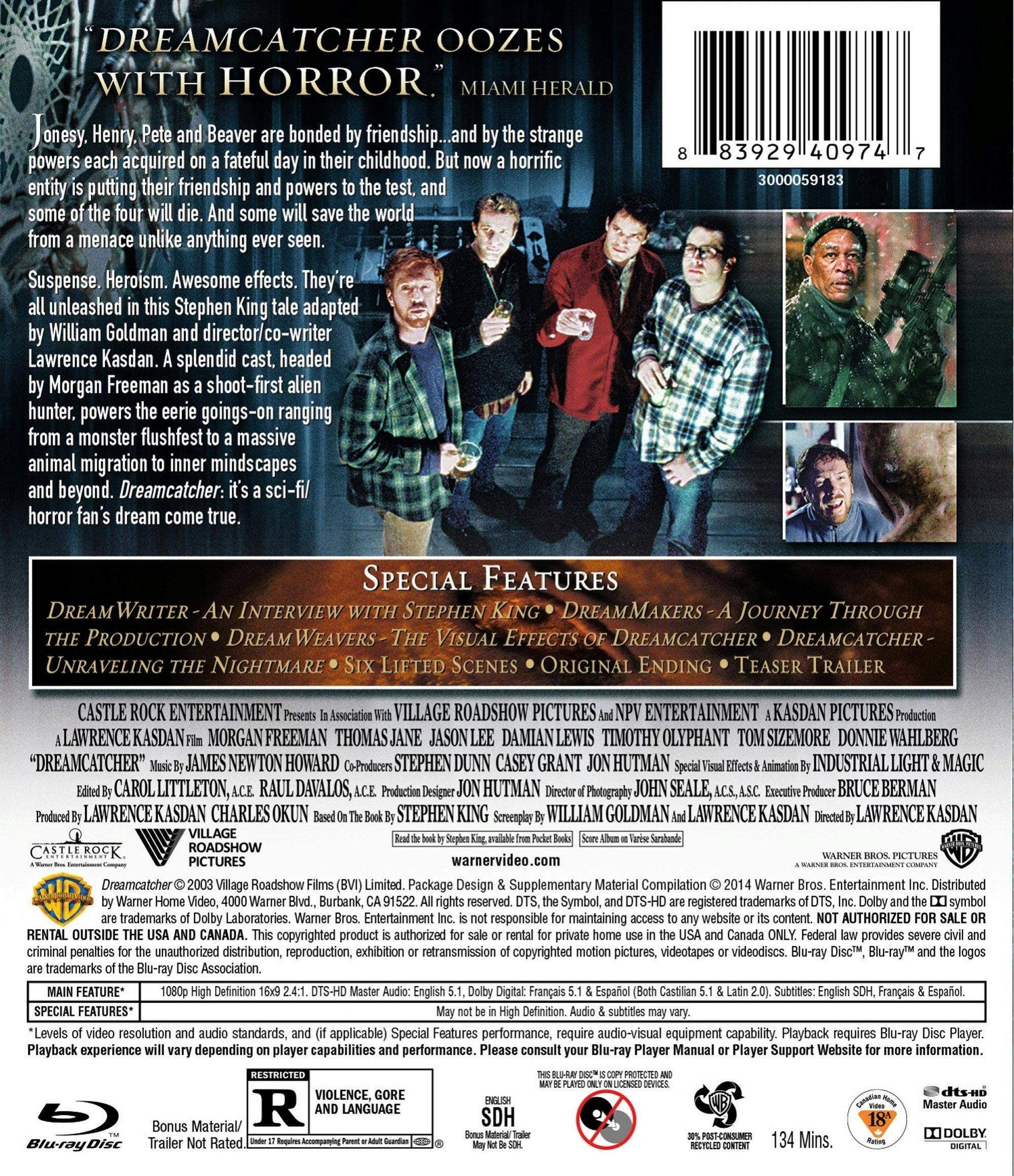 Back. Dreamcatcher [Blu-ray].