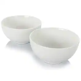 Gibson - Home 2 Piece 7 Inch Ceramic All-Purpose Round Bowl Set - White