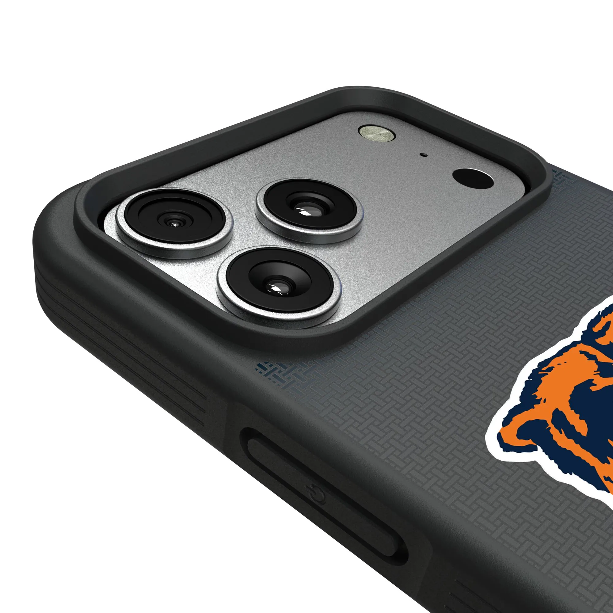 Alt View 2. Keyscaper - Chicago Bears Bump Case with 8.2ft Drop Protection - 15 Plus - Black.