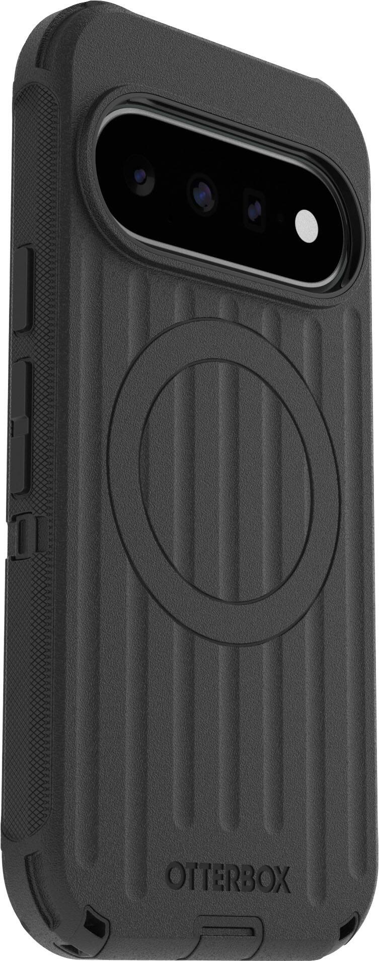 Left. OtterBox - Defender Series Pro Hard Shell for Google Pixel 11 and Google Pixel 11 Pro - Black.
