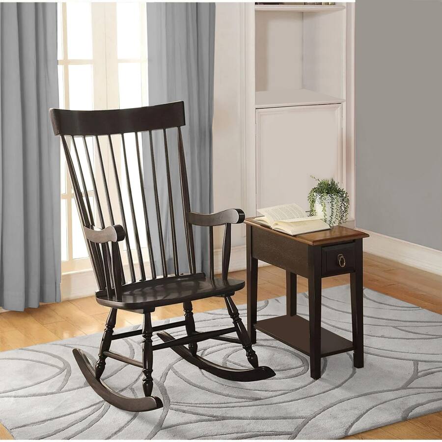 Manhattan Lane Traditional Style Wooden Rocking Chair with Contoured ...