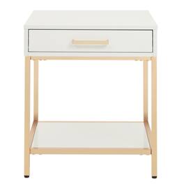OSP Home Furnishings - Alios End Table - White/Gold