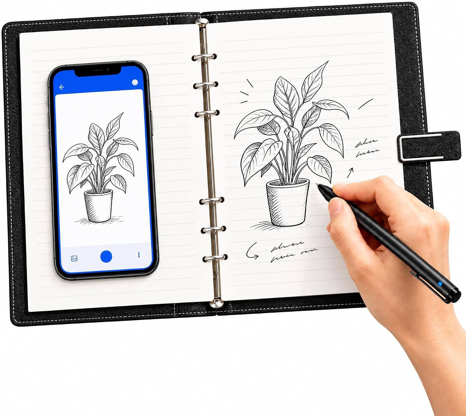 Front. NIMO - 3-in-1 Smart Pen Smart Digital Notebook Writing Board Real-time Mobile Sync Meeting Offline Translation Share - BLUE.