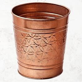 Hivvago - Bathroom Bedroom Metal Trash Can Waste Basket - Copper Finish