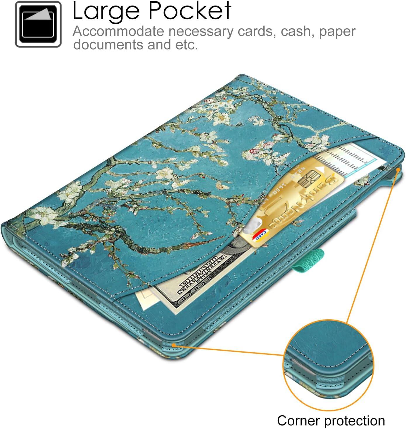 Large Pocket  
Accommodate necessary cards, cash, paper documents and etc.  

Corner protection