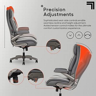 Precision Adjustments  
Sophisticated seat-side controls enable seamless recline and height adjustment. Added tension control makes for the ultimate comfort customization experience.