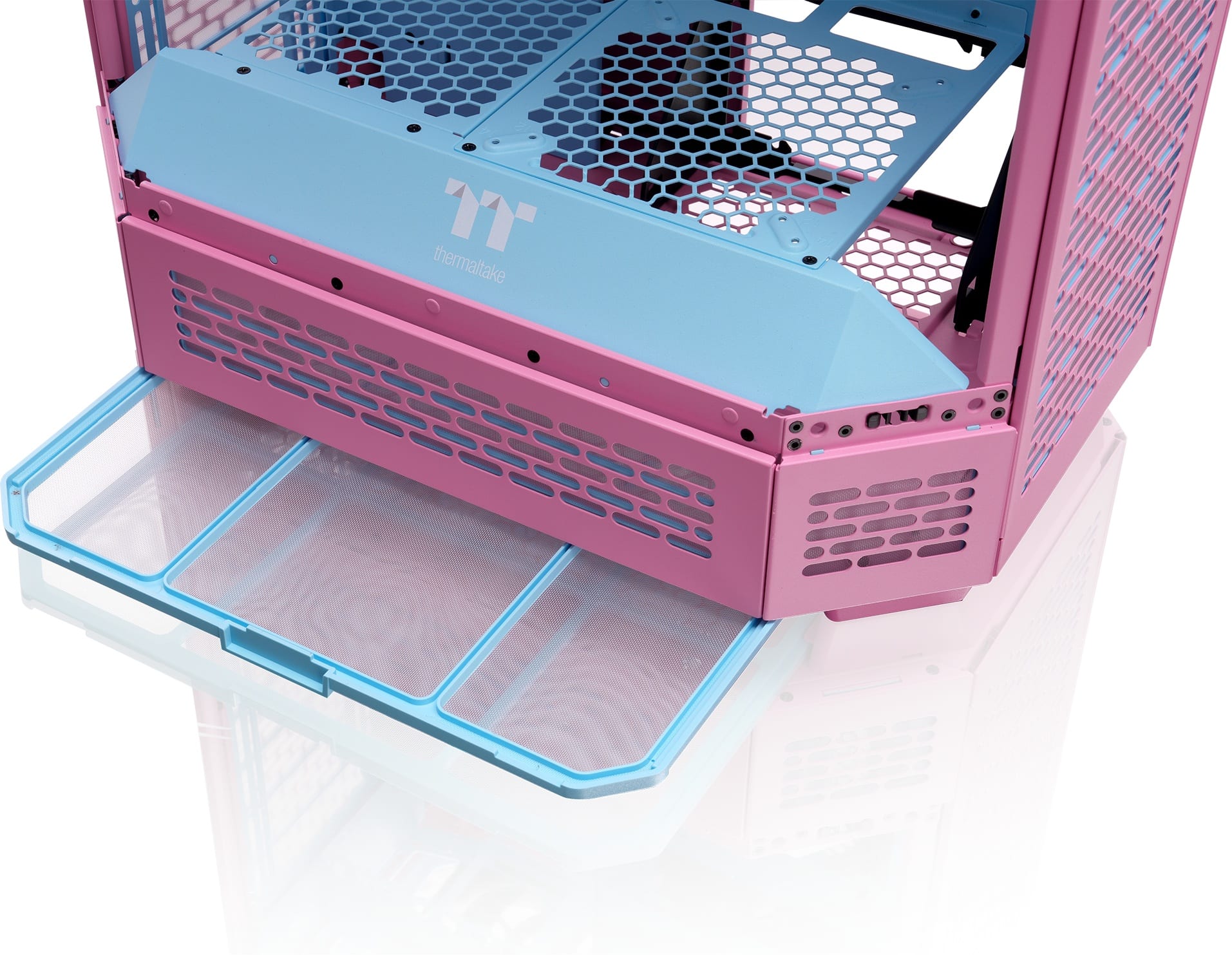 Alt View 7. Thermaltake - The Tower 600 Mid Tower ATX PC Case - Bubble Pink.