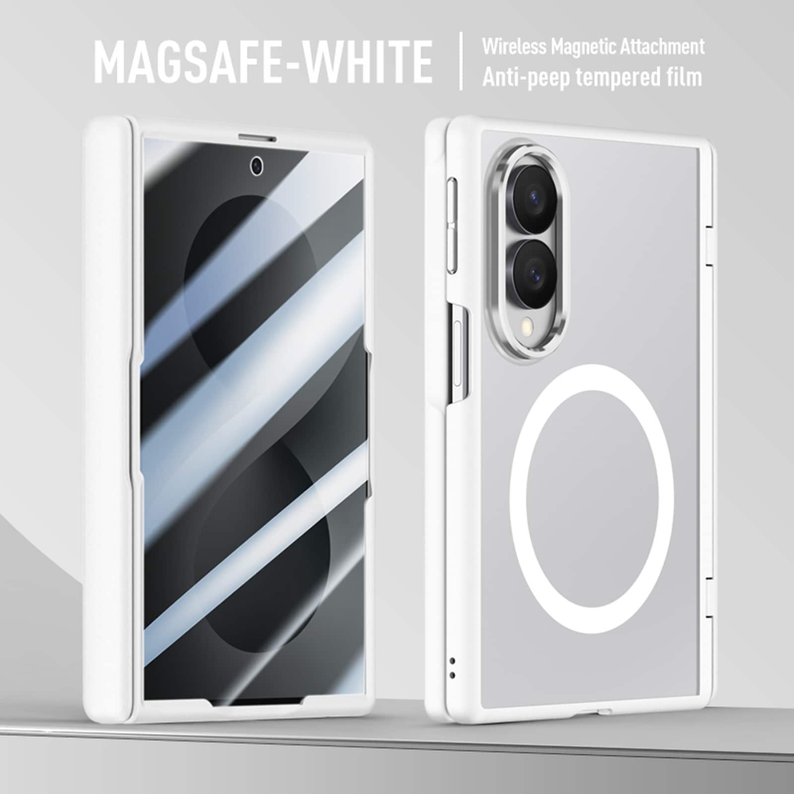 Dteck - Magnetic Case for Samsung Galaxy Z Fold8 Built-in Privacy Screen Protector,Frosted Shockproof Rugged Hinge Cover - White price history on PriceWatchPro