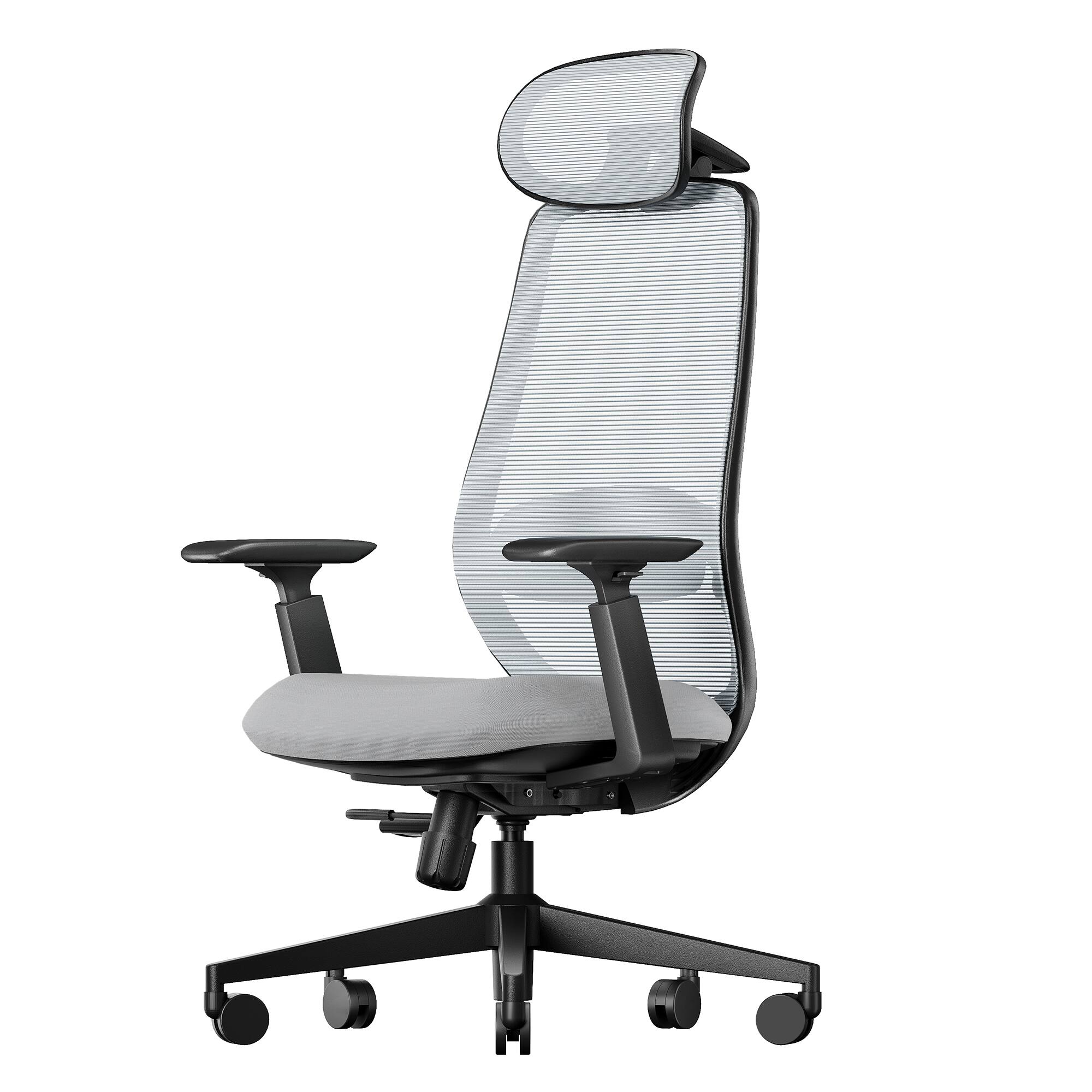 Left. ProtoArc - EC200 Ergonomic Office Chair , Mesh Desk Chair with Adjustable Seat Depth,High-Back - Grey.