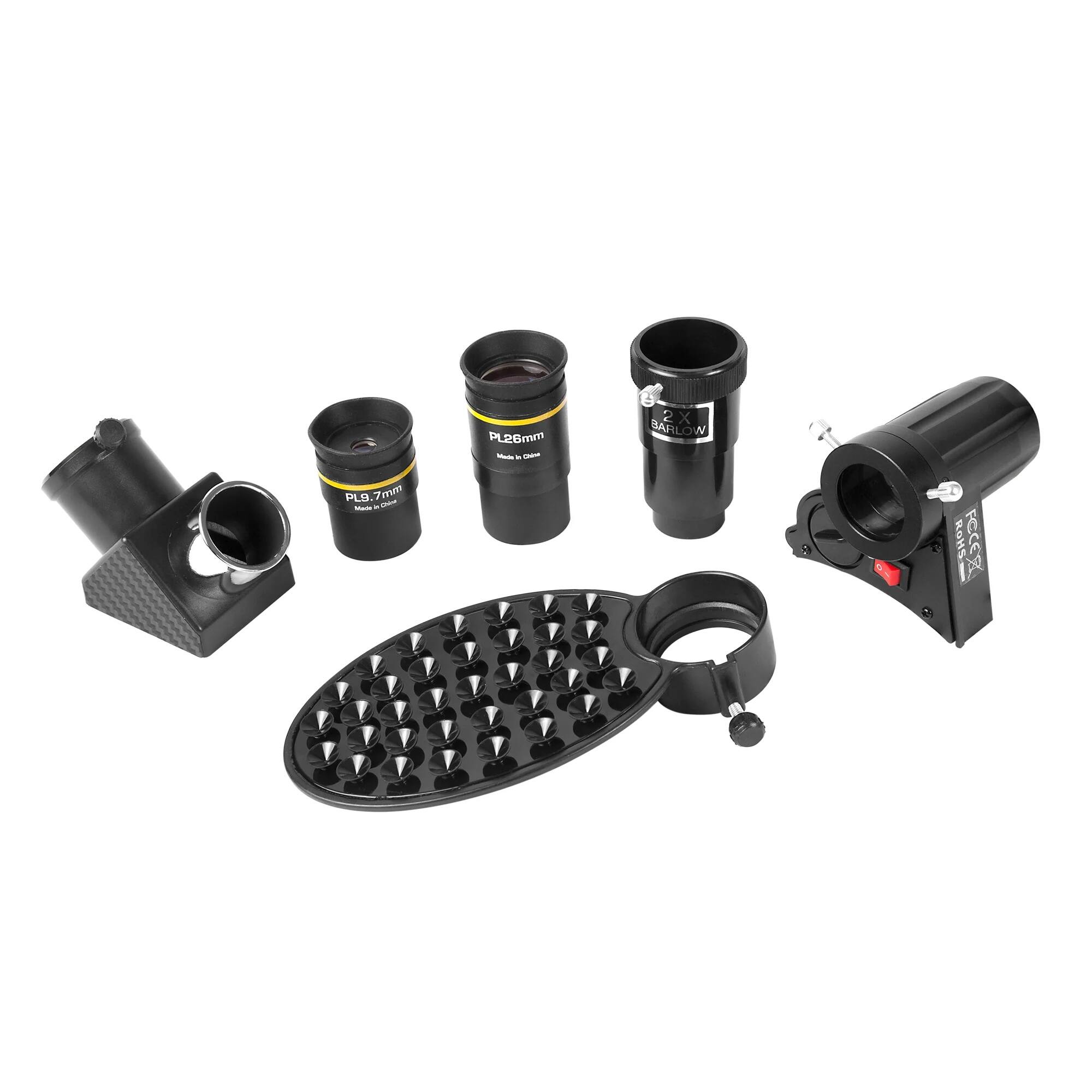PL26mm  
PL9.7mm  
2X Barlow  
Rons Focuser