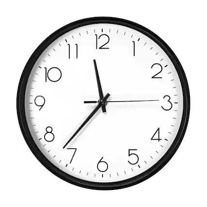 Front. Oumilen - 10" Classic Wall Clock - Black.